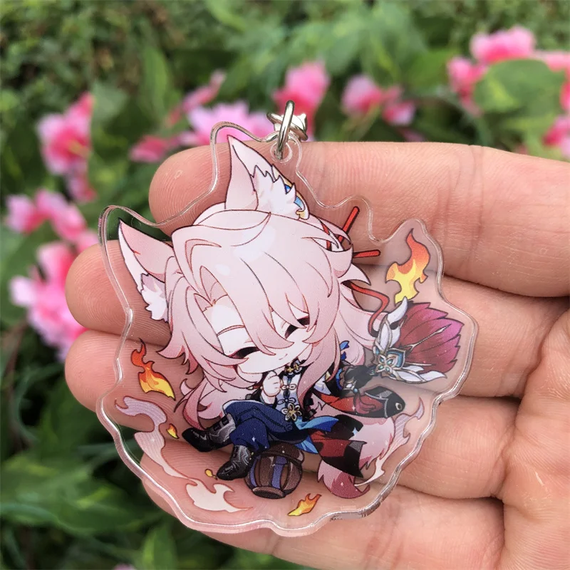 Game Honkai: Star Rail JIAO QIU Yunli Jade Boothill Keychain Anime Accessories Pendant Prop Badge