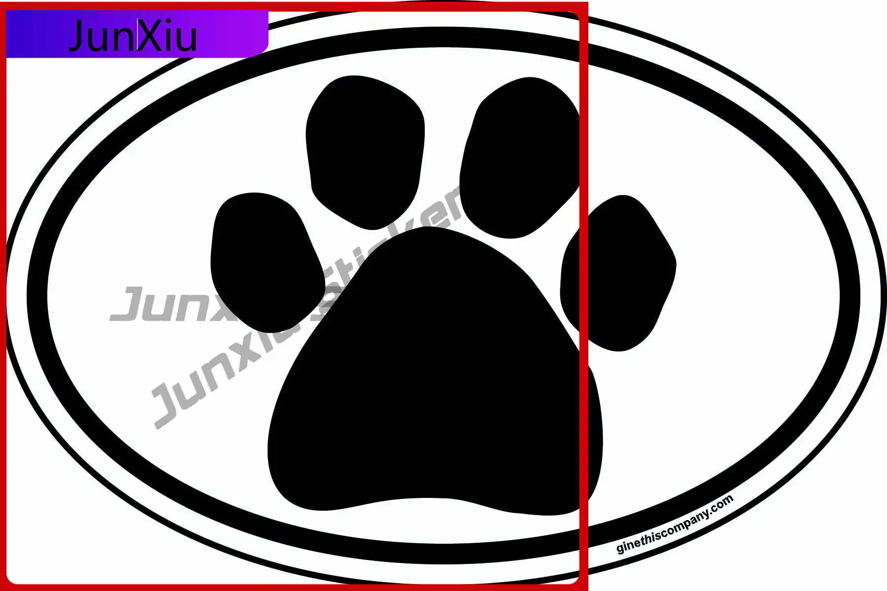 

Imagine This Oval Paw Aesthetic Car Boat Window Bumper Waterproof Vinyl Decal Decoration Funny Trendy Retro Vintage Funny