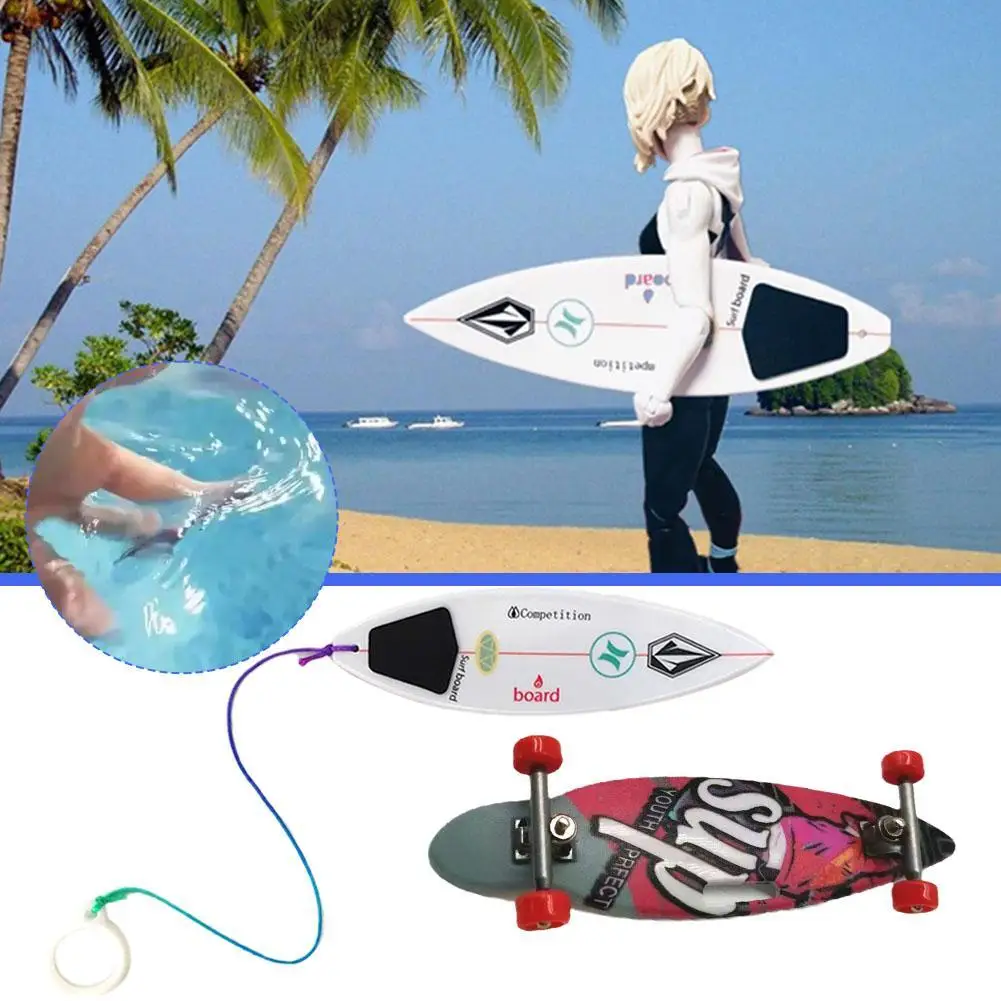 Mini brinquedo Fingerboard para crianças, Prancha legal, Brinquedos Fingerboard, Surf The Wind, Surfers olhando para aprimorar a habilidade, mais de