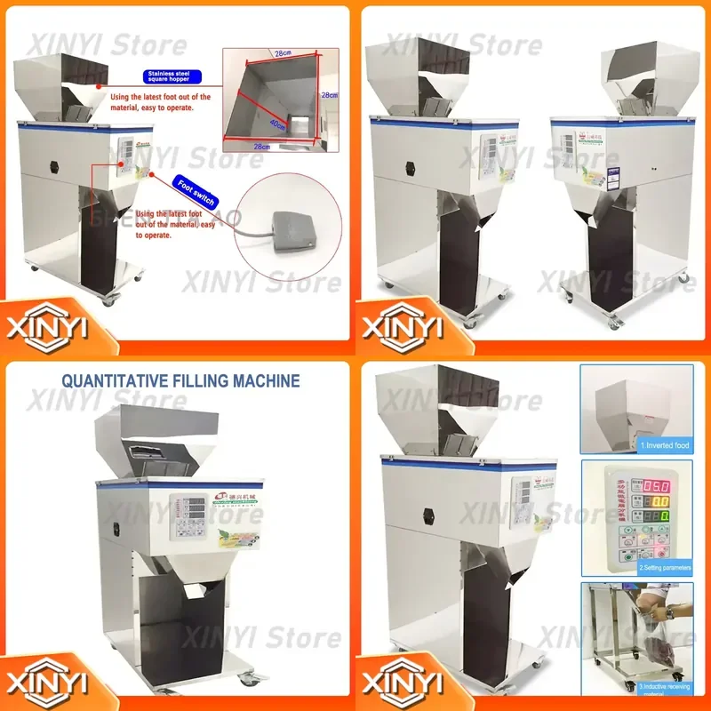 for Vertical Granular Grain Millet Weighing Packer for Ranules Mixed Grain Powder Packing Machine 10-999g Quantitative