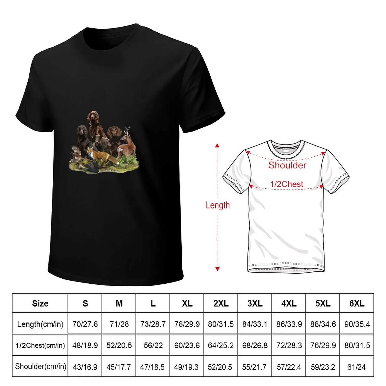 German Spaniels ( Deutscher Wachtelhund ) T-Shirt Work Outdoor Short Sleeve Tee