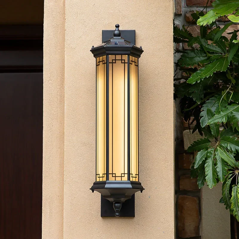 Solar Wall Light Outdoor Waterproof LED Garden Lamp for Villa Courtyard Balcony Exterior Decoration Bright Security Lighting