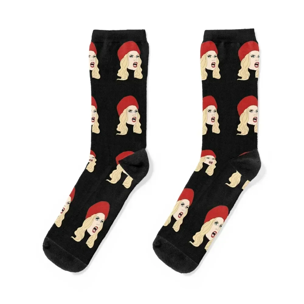 

Shocked Katya Zamolodchikova Socks new year kawaii sports and leisure Christmas Women Socks Men's