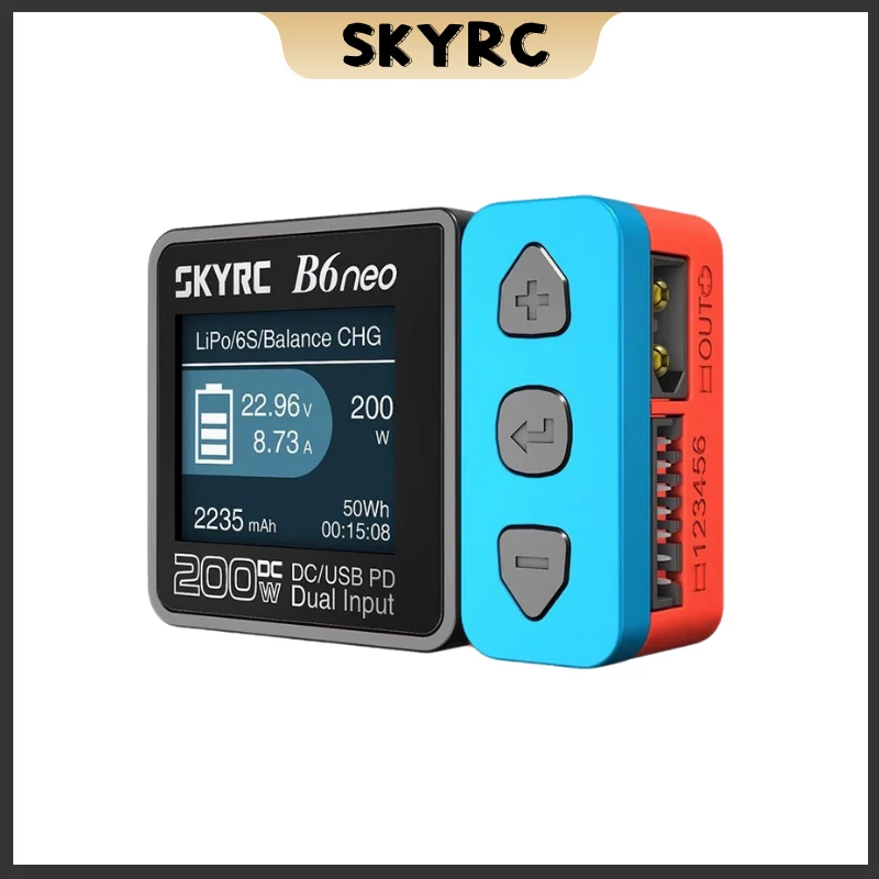 SkyRC B6 neo Smart Charger DC 200W PD 80W LiPo Battery Balance Charger SK-100198 Compact 6S Charger Discharger