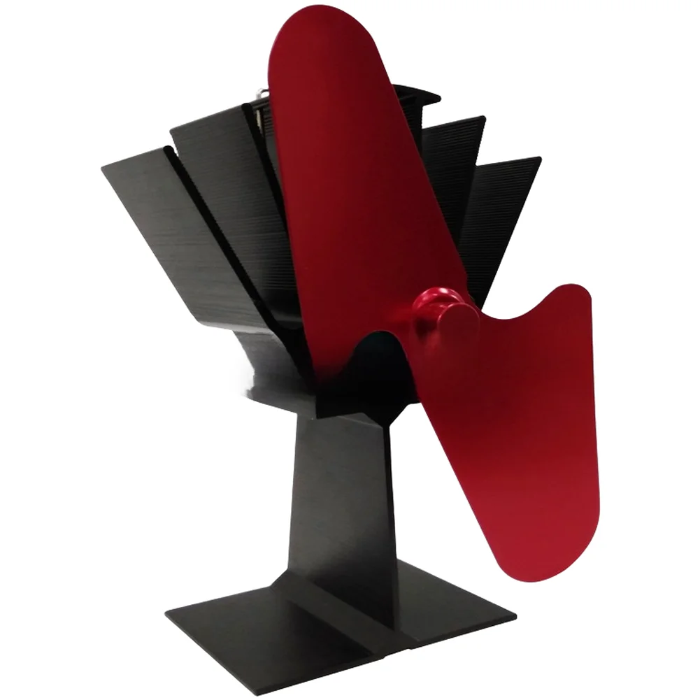 Thermally Activated Stove Fan with Dual Section Layout Improves Heat Circulation in Living Spaces No For battery Use