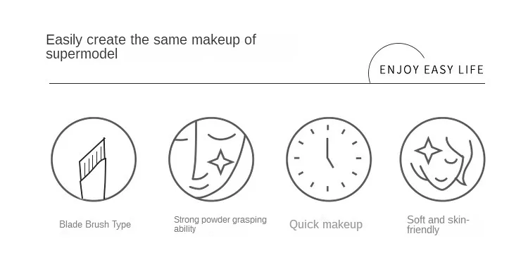 Pincel de Delineador Upgrade Blade Ultra Fino com Ângulo Plano para Sobrancelhas e Maquiagem Precisa