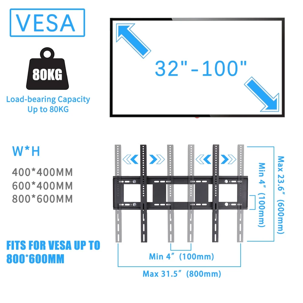 UNHO Tall TV Cart Mobile TV Stand with Mount Adjustable Height, Lockable Casters for Extra Large Flat Panel Screen up to100 Inch