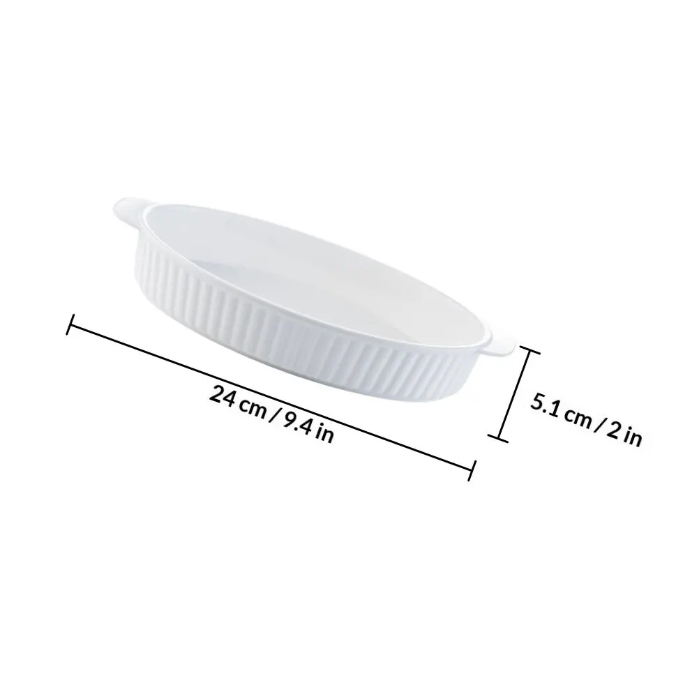 Premium Ceramic Baking Dish Oval High Temperature Resistant Microwave Oven Safe Dishwasher Friendly for Lasagna Cheesecake