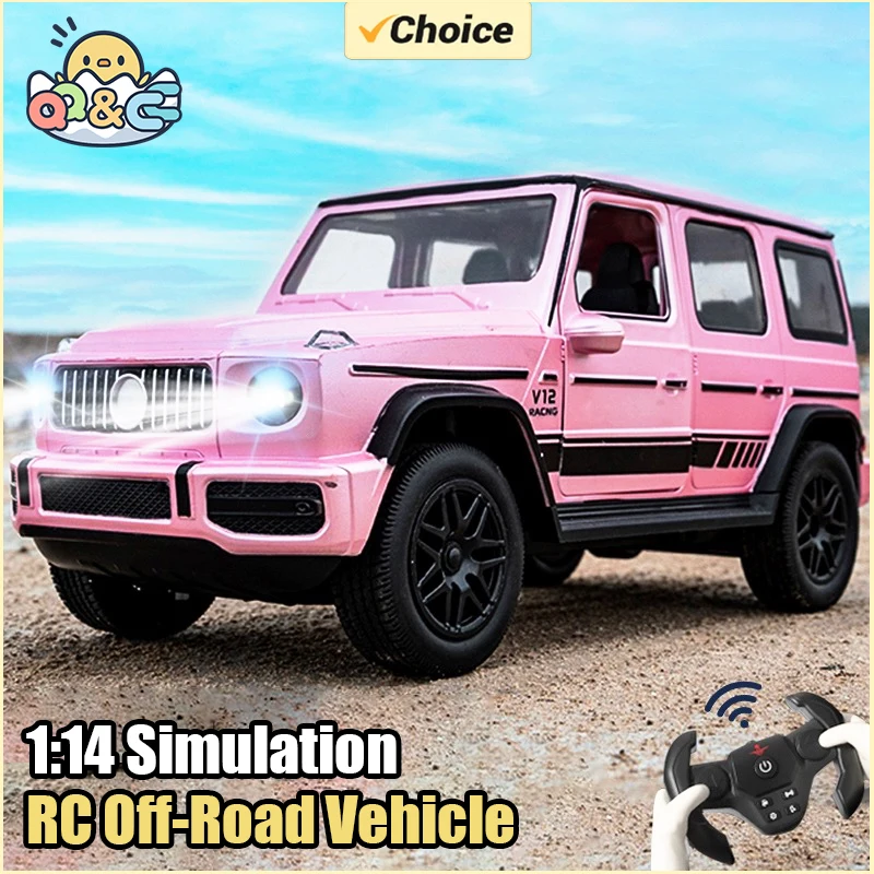 RC Car 1:14 Simulation Remote Control Climbing Off-Road Vehicle Gesture Induction Door with Music Children's Toys for Kids Gift