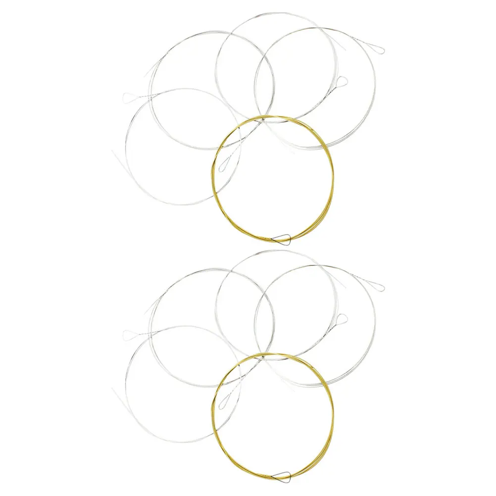 

2 Sets Part Banjo Strings Stainless Steel Mercerized Bronze Wound Beginner Repair Accessories