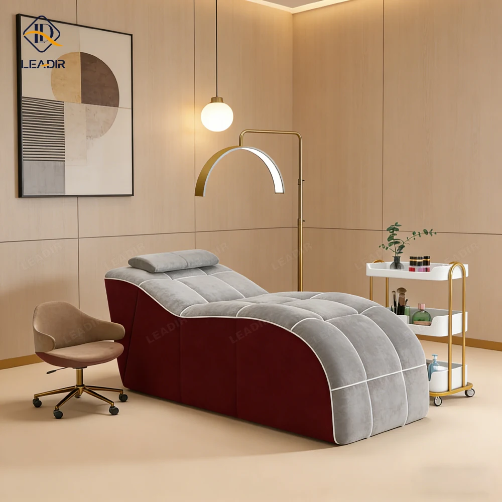 Modern Compressed Lash Bed for Salon Furniture Curved Spa Beauty Mattress for Facial Bed Beauty Salon