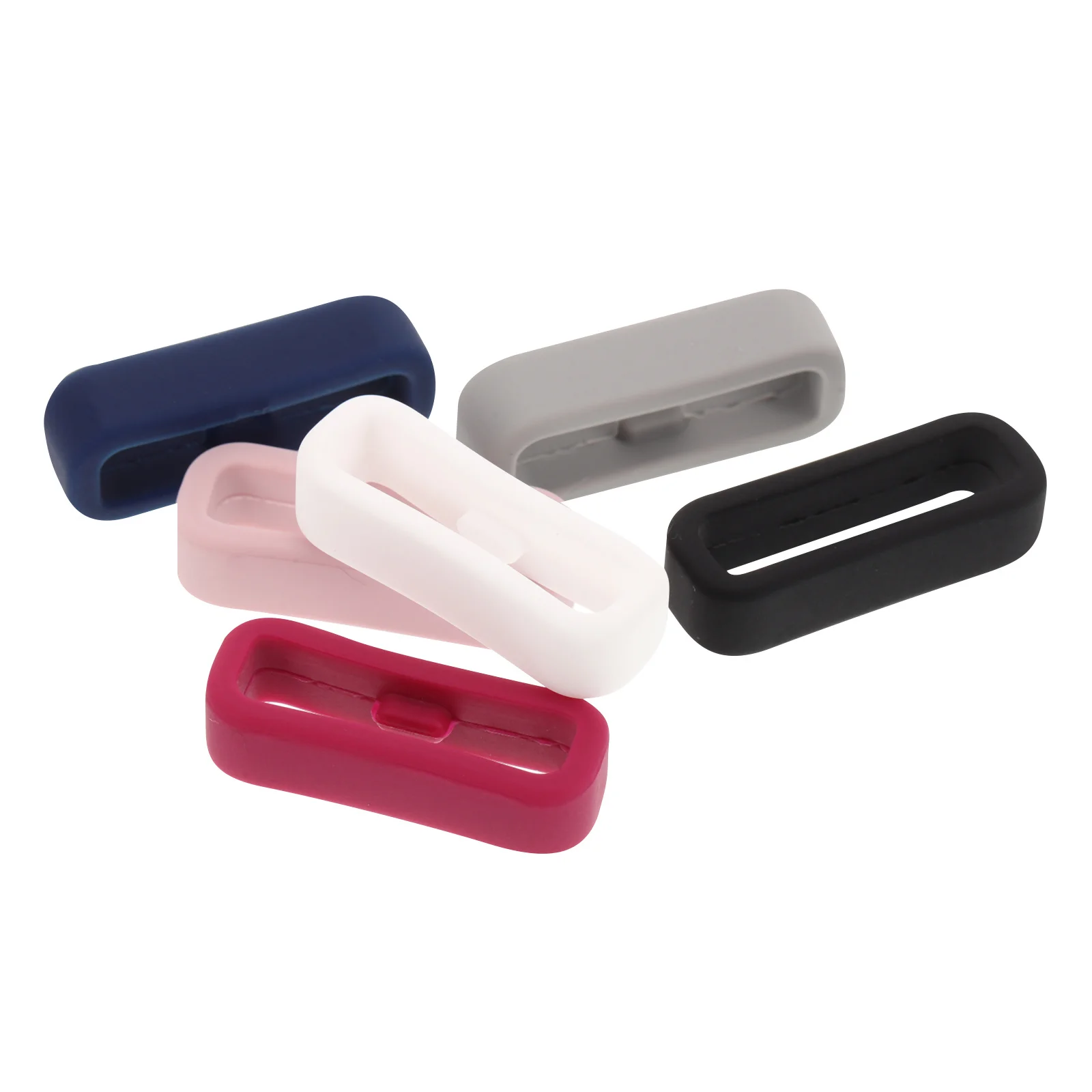 6 قطع من حلقات تثبيت حزام الساعة من السيليكون، حزام آمن، حلقة حارس مرنة لتتبع اللياقة البدنية للساعة الذكية