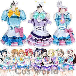 Love Live Aqours Kimi no Kokoro wa Kagayaiteru kai 1st Single Takami Chika Kurosawa Dia Ruby Customizable Anime Cosplay Costumes
