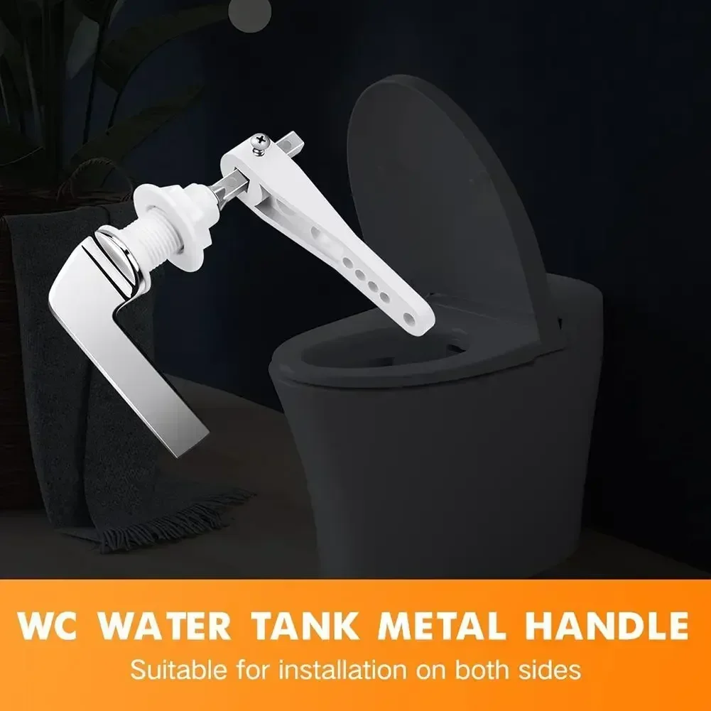 Toilet Flush Handle Replacement Universal Fit Toilet Cistern Handle Chrome Metal  Toilet Wrench Cistern Lever Handle