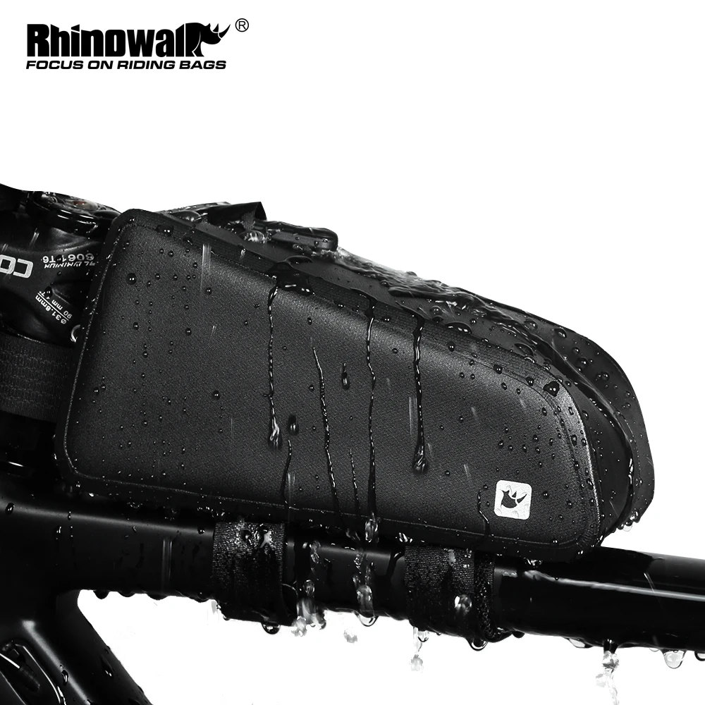 Rhinowalk Bike Top Tube Bag Waterproof  Front Tube Frame Bag 1.2 L Large Capacity For MTB Road Bicycle Cycling Handlebar Bag