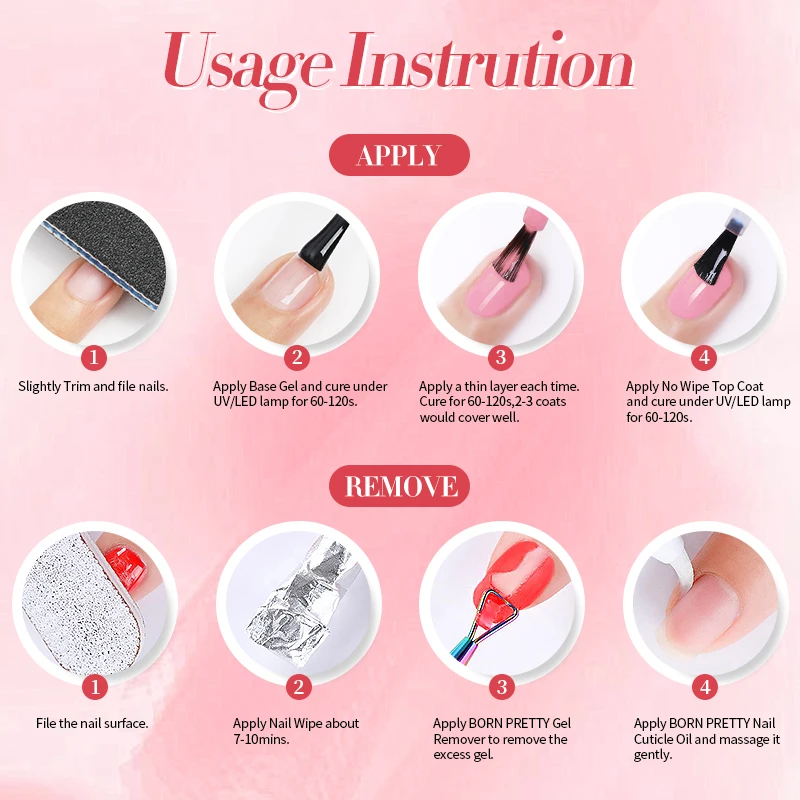 BORN PRETTY PRO 15ml Odorless Soak Off Gel Color Long Lasting Gel Polish Private Label Uv Nail Gel Polish