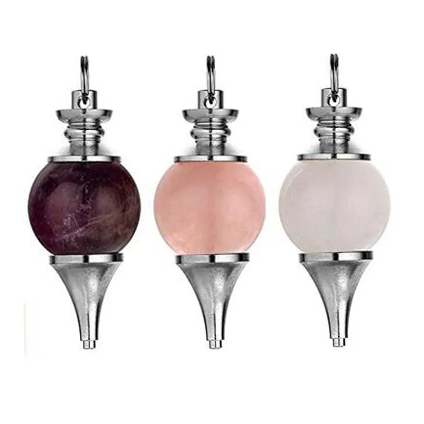 Shuttle Pendulum for Dowsing Radiesthesia Divination Natural Stone Crystal Quartz Onyx Pendant Pendule Pendulos Pendel Jewelry