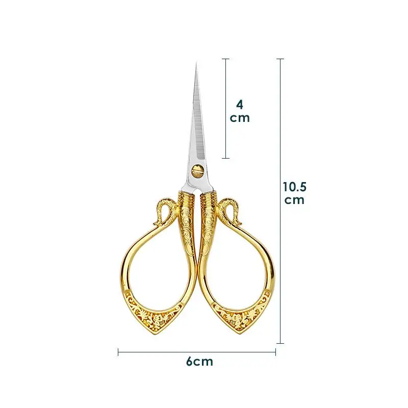 Antique Small Embroidery Scissors Retro Cross Stitch Vintage Scissor For DIY Sewing Thread Cutting Fabric Needlework
