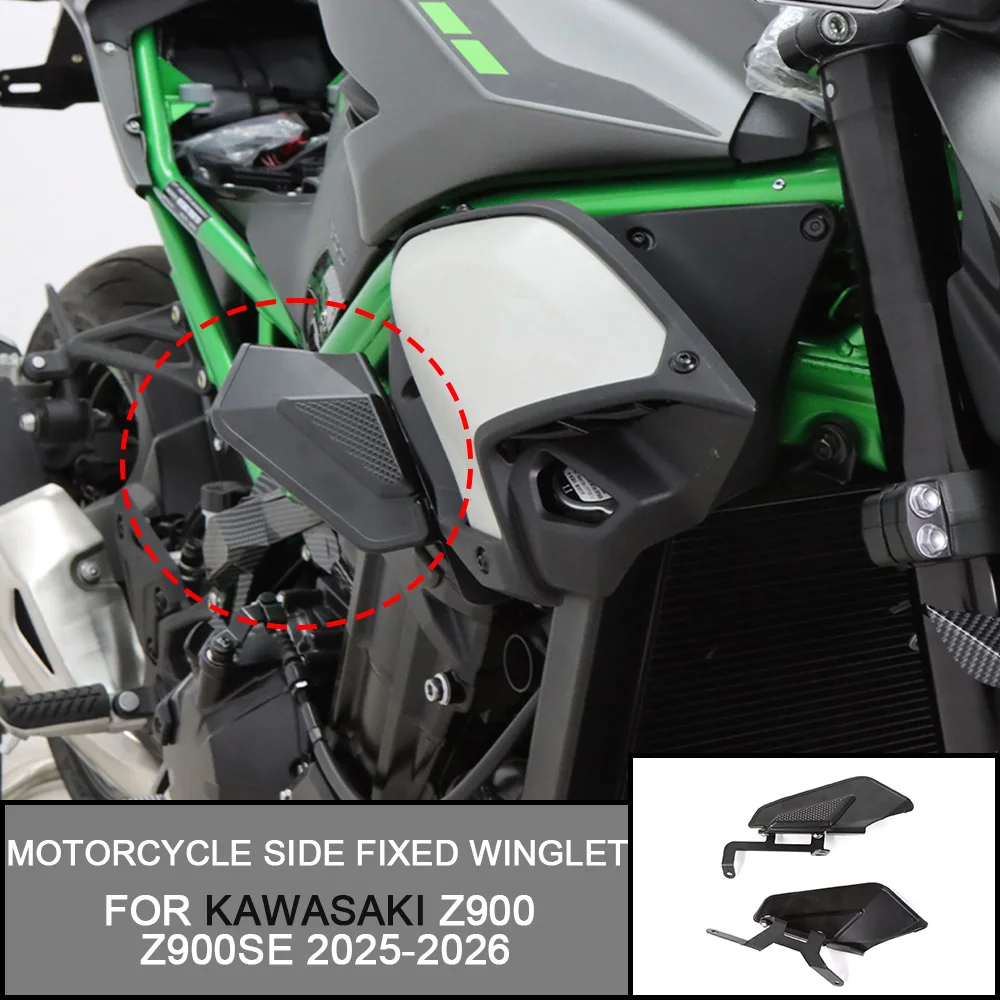 

Motorcycle Side Fixed Winglet FOR KAWASAKI Z 900 Z900 SE 2025 2026 Side Spoiler Winglet Aerodynamic Wing Wind Fairing Winglet