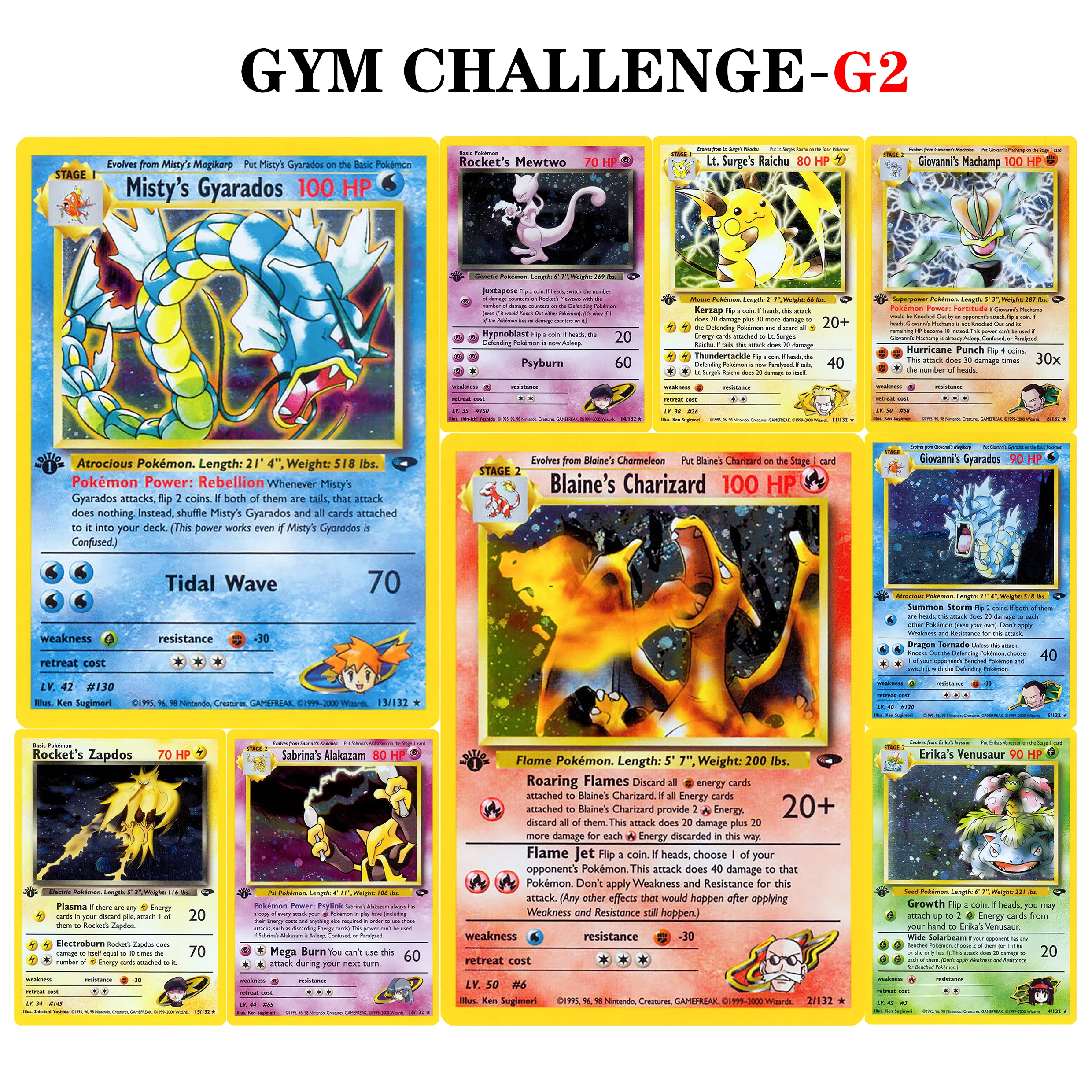 

Коллекционная карта PKM Classic GYM CHALLENGE Series: Гардос 13/132, Бидрилл, Персия 1-го издания, редкая голографическая ретро-карта, английская версия