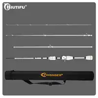 Caña de Pescar BIUTIFU Ultraligera de Spinning y Casting XUL, 1.8/1.95/2.1m, Fibra de Carbono T800, 0.2-10g, Punta Sólida Rápida para Señuelos, Trucha, Pesca