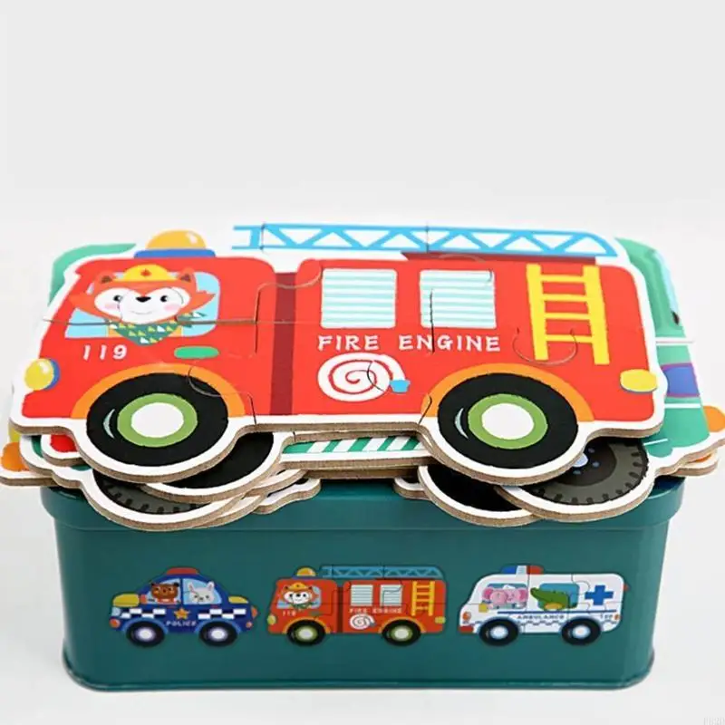 F62D 3D木製パズルブレインゲーム幼稚園幼稚園のための感覚おもちゃティーチャーエイド