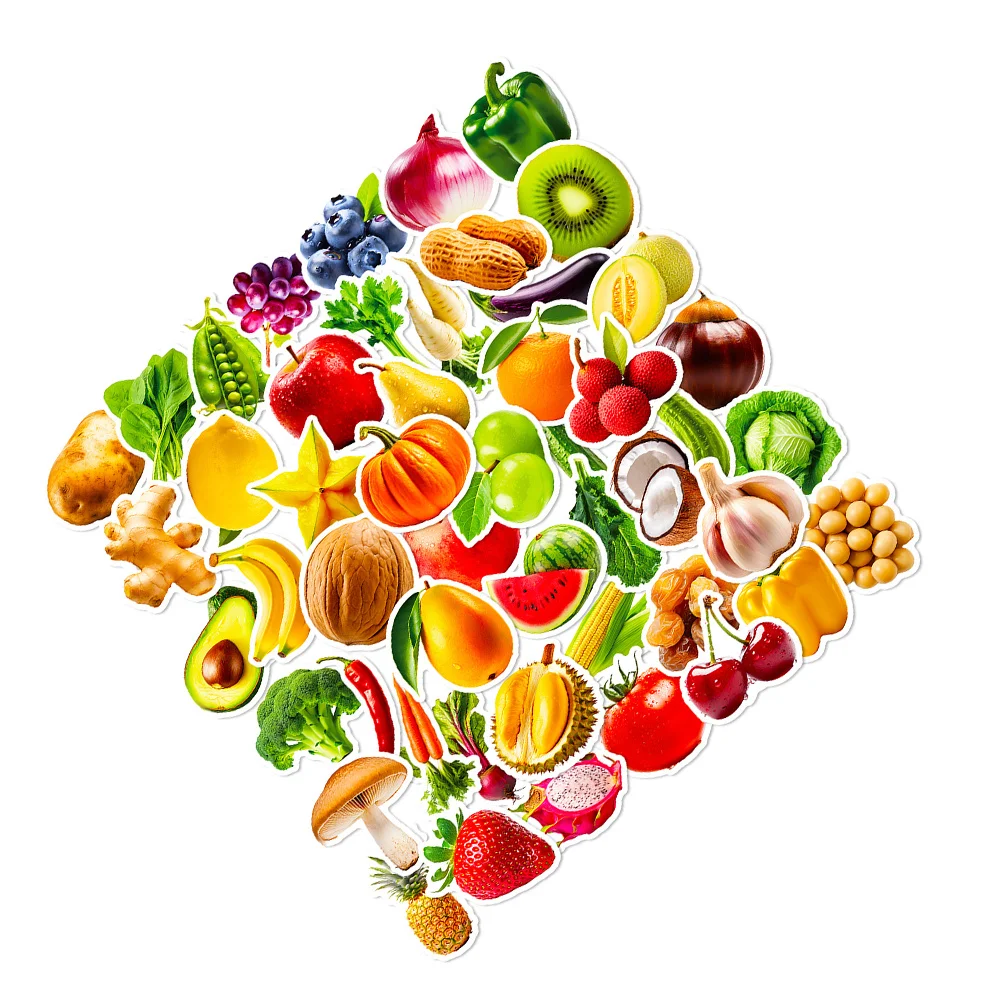 

Fruit Vegetable Stickers For Kids Cute Food Decals Peel Stick Learning Cognitive Motor Skills Development Water