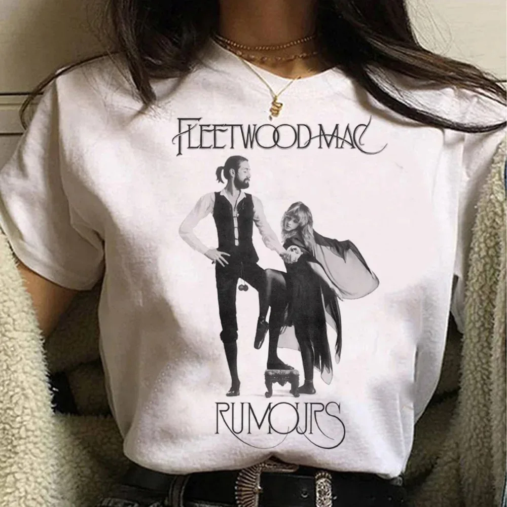 Camiseta Rumours Fleetwood Mac para mujer, ropa informal de gran tamaño Y2K Harajuku, camiseta informal holgada y cómoda, ropa femenina Harajuku