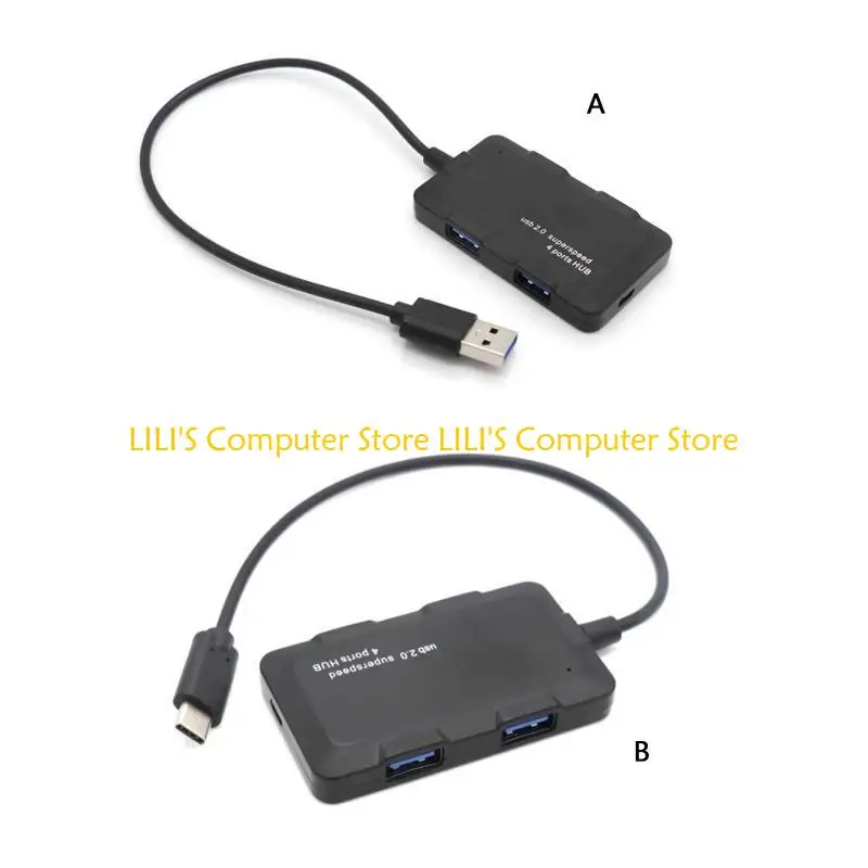 고속 ​ ​ 허브 어댑터 USB 허브 멀티 USB 2.0 4포트 스플리터 PC 노트북용