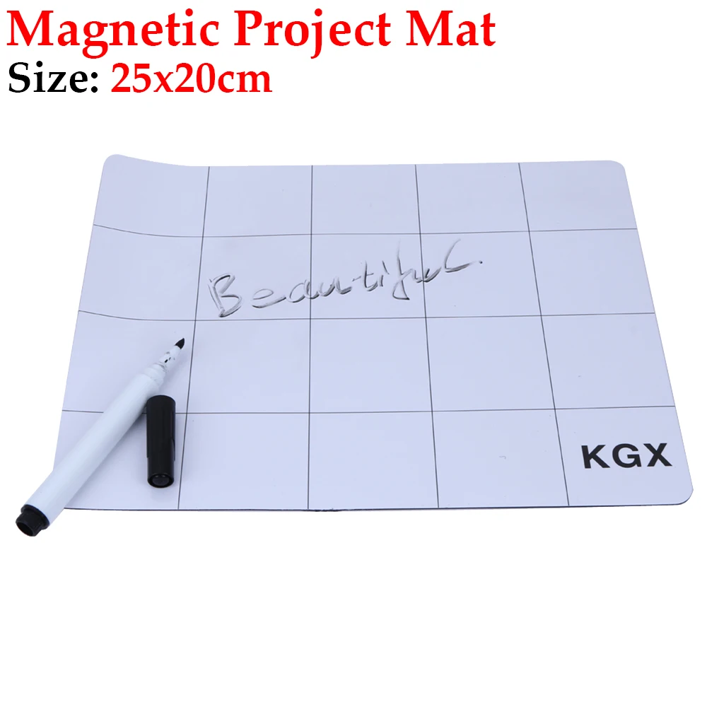 Magnetic Repair Mat Preventing Screws Lost Unorganized 25x20cm Soldering Mat Screw Sort Adsorption Keeper with Marker Pen Eraser