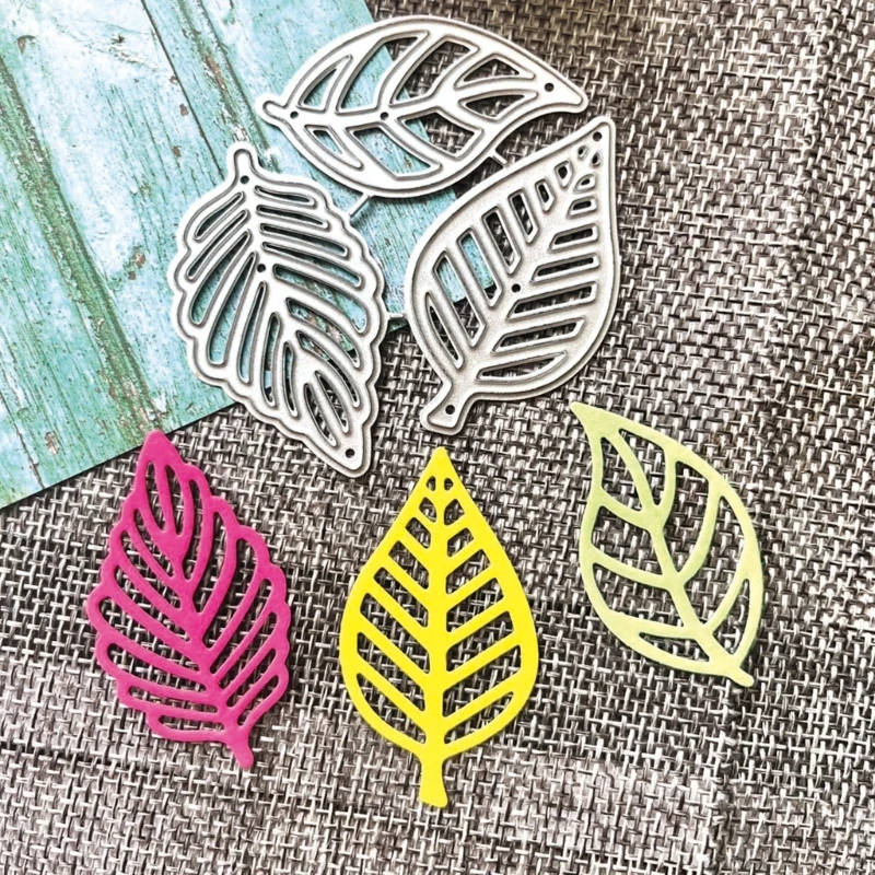 1Set Three Leaves Metal Cutting Dies DIY Stamps Crafts Template Mold Stencils for Embossing Scrapbooking Decoration
