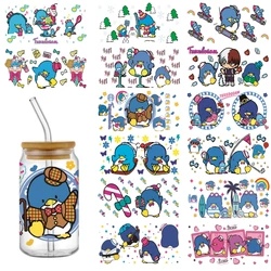 Miniso Cartoon TuxedoSam 16oz DTF Sticker Cup Cool Personalize UV Wrap Transfer Sticker Label DIY Logo Self Adhesive Waterproof