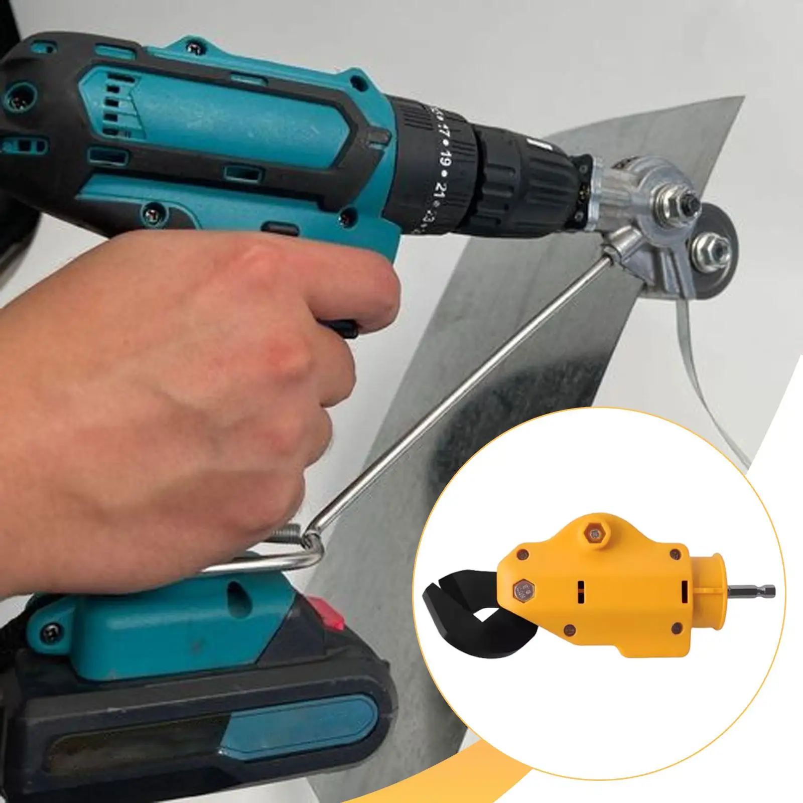 Electric Drill Cut Head Plastic Steel Plate Shear Tool Attachment for Efficient Metal Sheet Cutting