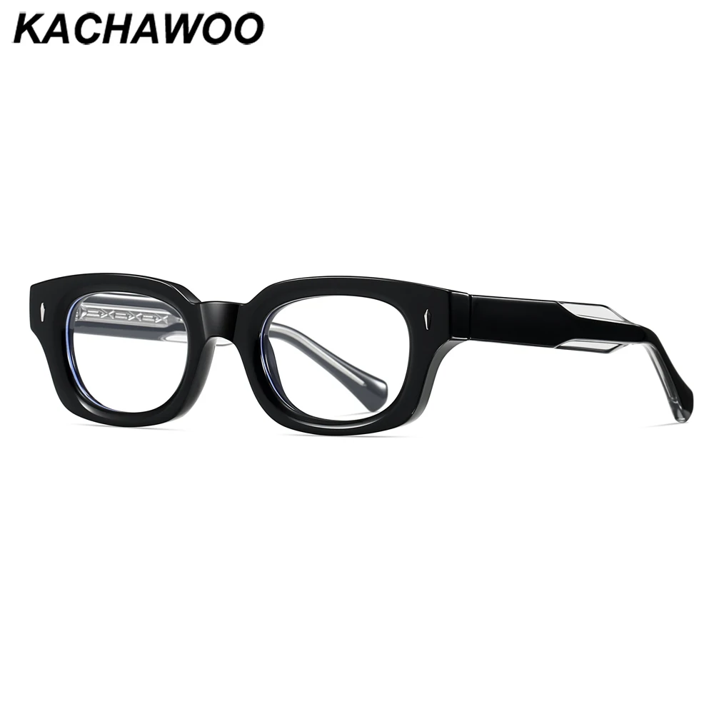 Oculos-anti-luz-azul-kachawoo-retro-preto-com-armacao-grossa-quadrada-de-leopardo-para-mulheres-e-homens-unissex-acessorios-com-hastes-de-acetato