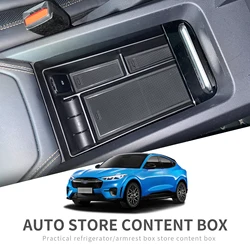 for Ford Mustang Mach-E 2021-2024 Center Console Armrest Storage Box Organizer Holder Accessories BLACK
