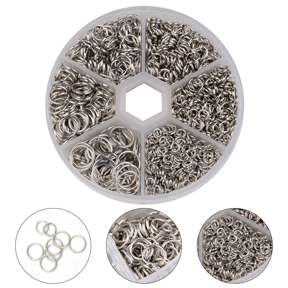 

1Set Open Jump Ring Set DIY Jewelry Accessories Durable Practical Various Sizes Plastic Case Perfect for Connecting Parts