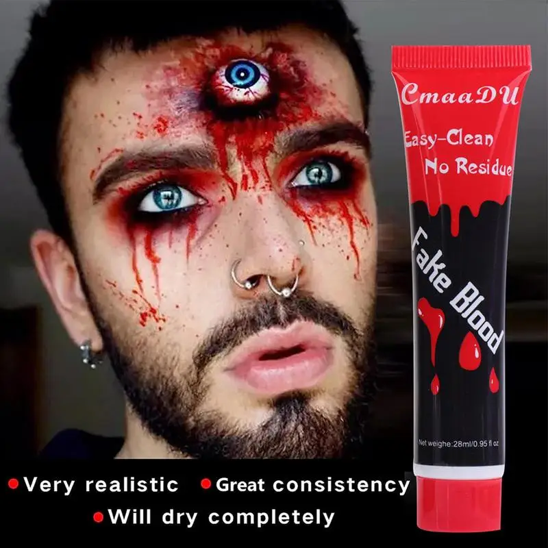 28ml falso Halloween Vampire Blood Tube Stage Blood Glue sangue finto per Halloween Costume Zombie Vampire and Monster Makeup