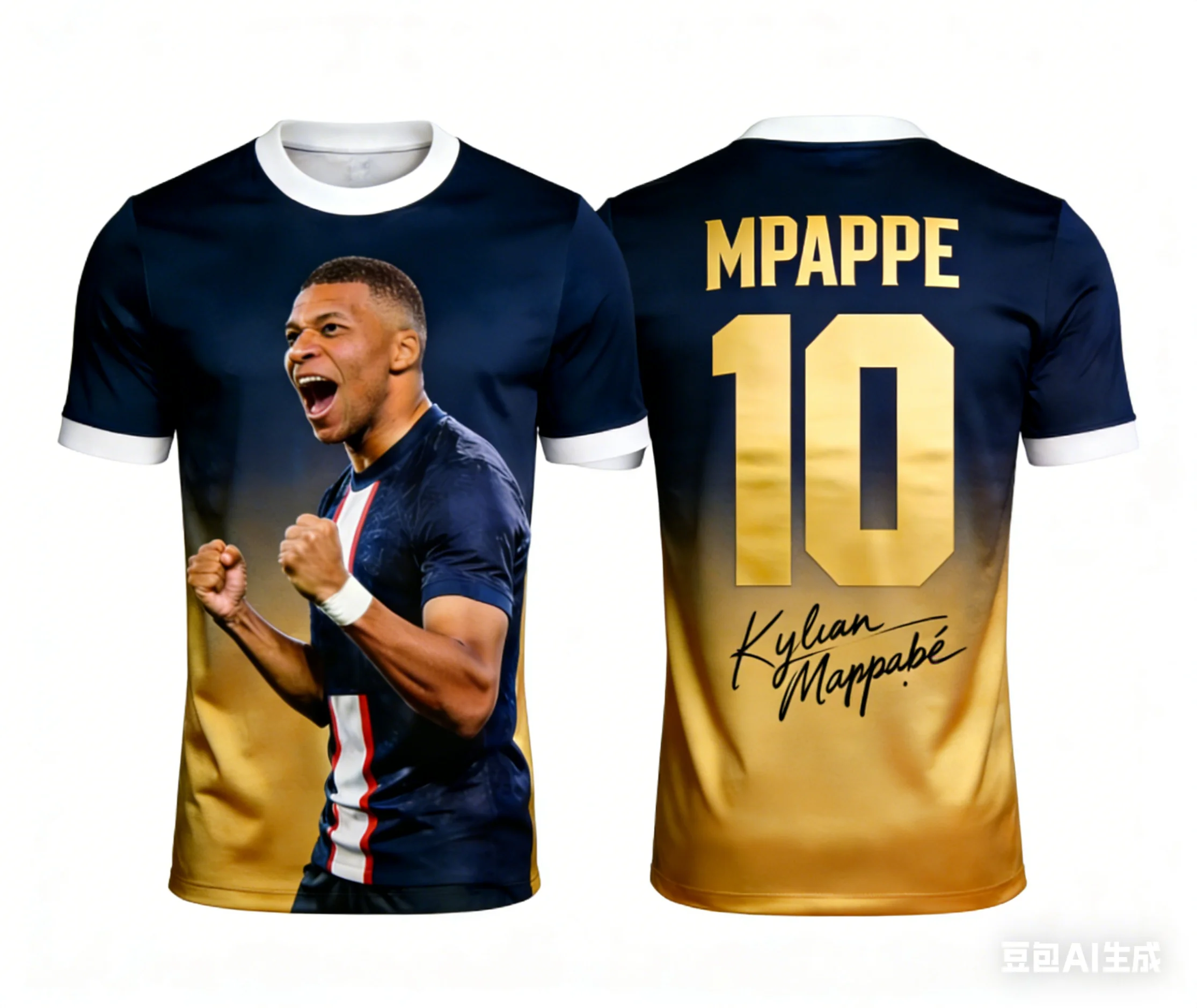 Summer Fashion New Product - Mbappé 3D Print Children's Family Outfit Football Jersey T-shirt Suitable for Outdoor Wear