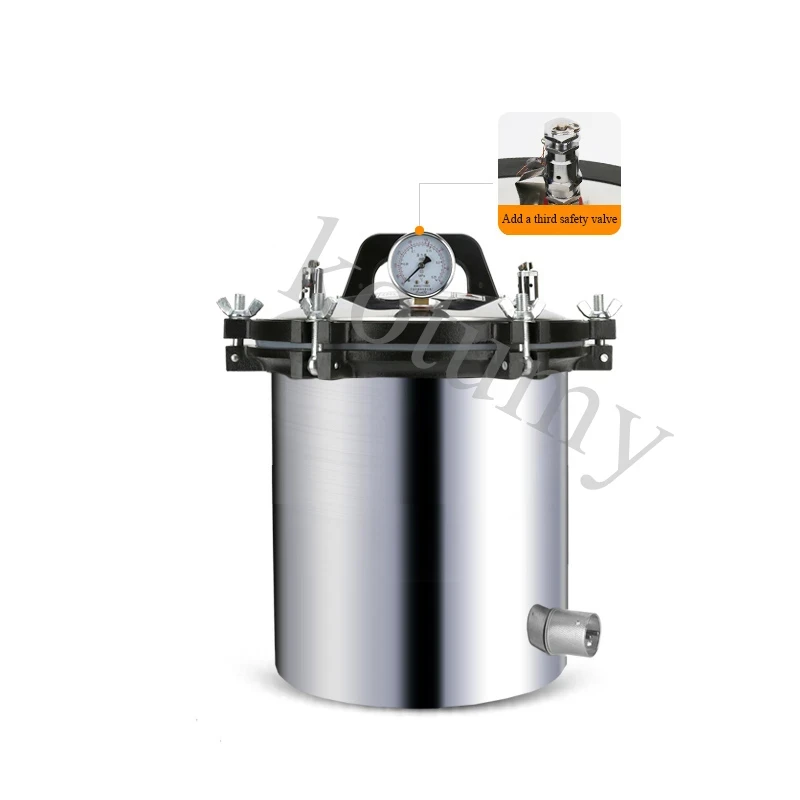 High Pressure Sterilizer Stainless steel Steam Sterilization Pot 24L Automatic Sterilization Autoclave Pot