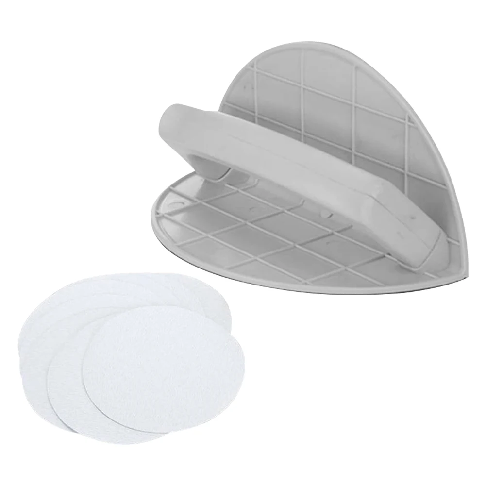 أداة صنفرة ورق الصنفرة ذاتية اللصق مجموعة أدوات الصنفرة المحمولة شبه دائرية أداة تجليخ ورق الصنفرة مع 10 ورق الصنفرة