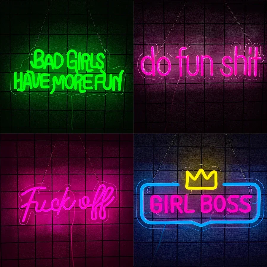 

Вечеринка, клуб, спальня-декор для вечеринок для девочек, маленьких девочек имеют весело, неоновая вывеска для декора стен - светодиодная подсветка с USB для бара.