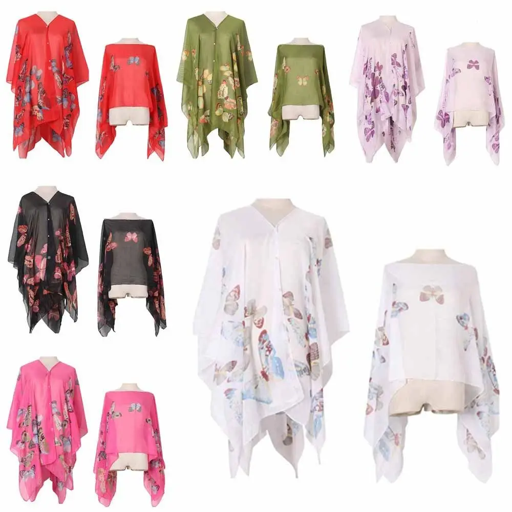 Women Luxury Silk Scarf Breathable Print Beach Shawl Sun-Resistant Smooth Headkerchief