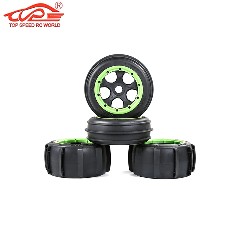 

Upgrade Tires Front Rear Desert Wheel Tyre Assembly Kit for 1/5 Scale Rc Car Hpi Rofun Baha King Motor Rovan Baja 5B SS Parts