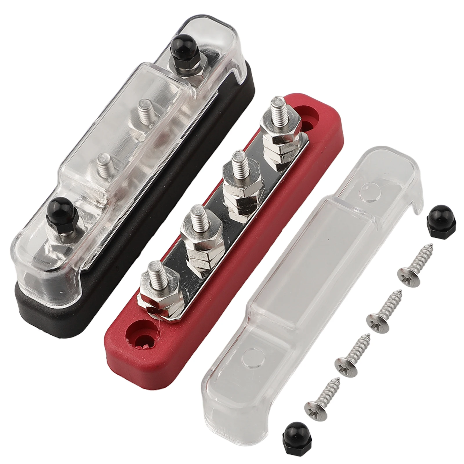 12V-48V Bus Bar Bus Bar Electrical System Protection Multiple Connection Points Tinned Brass Transparent Protective Cover