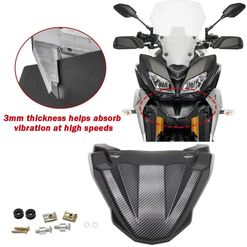 

Carbon Fiber Motorcycle Front Wheel Fender Beak Nose Extension Cowl For Yamaha MT-09 Tracer FJ-09 2015 2016 2017