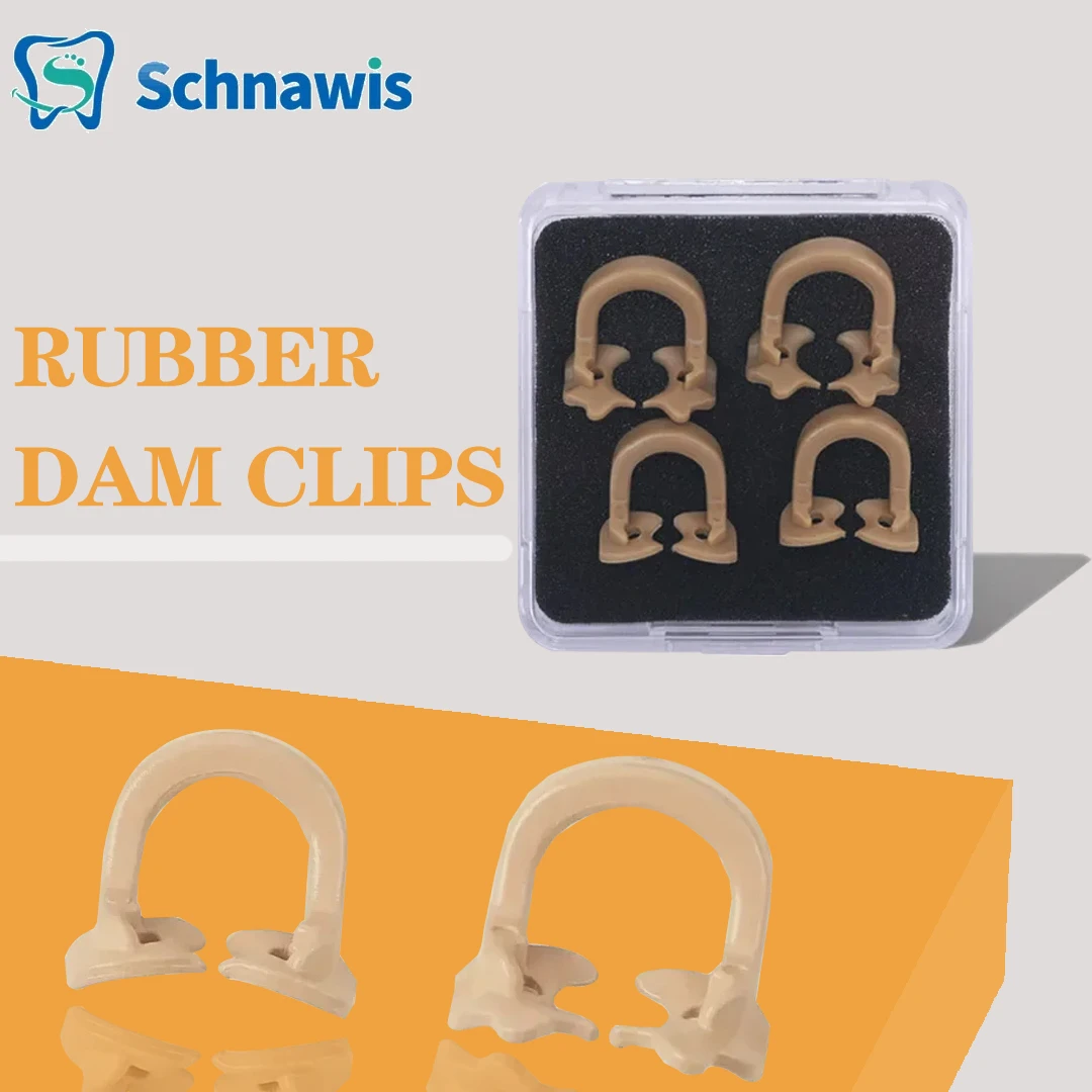 

4Pcs/Set Dental Dam Rubber Clamp Sectional Matrix Band Molar Barrier Clips Autoclavable Using with Matrix Forming Sheets