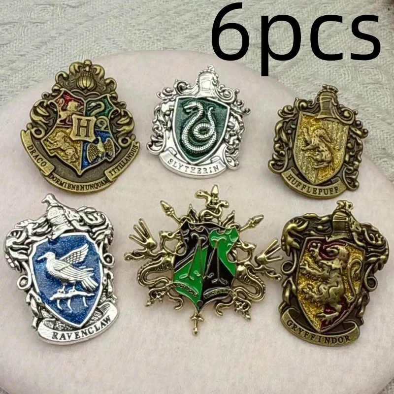 6 قطع الكرتون ماجيك أكاديمية الحيوان بروش لطيف المينا دبوس ظهره الملابس والمجوهرات شارة معدنية اكسسوارات هدية