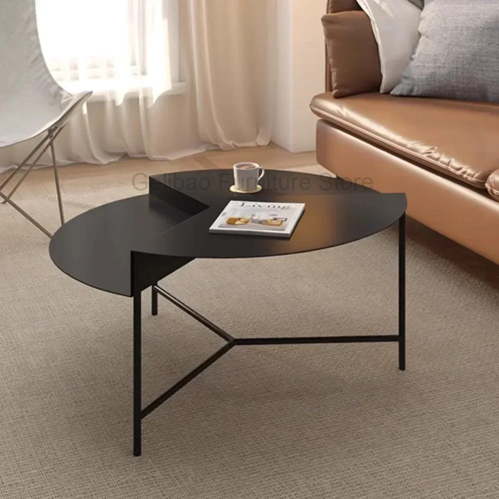 

Black Center Coffee Table Living Room Hallway Metal Coffee Tables Decoration Floor Interior Salontafel Minimalist Furniture