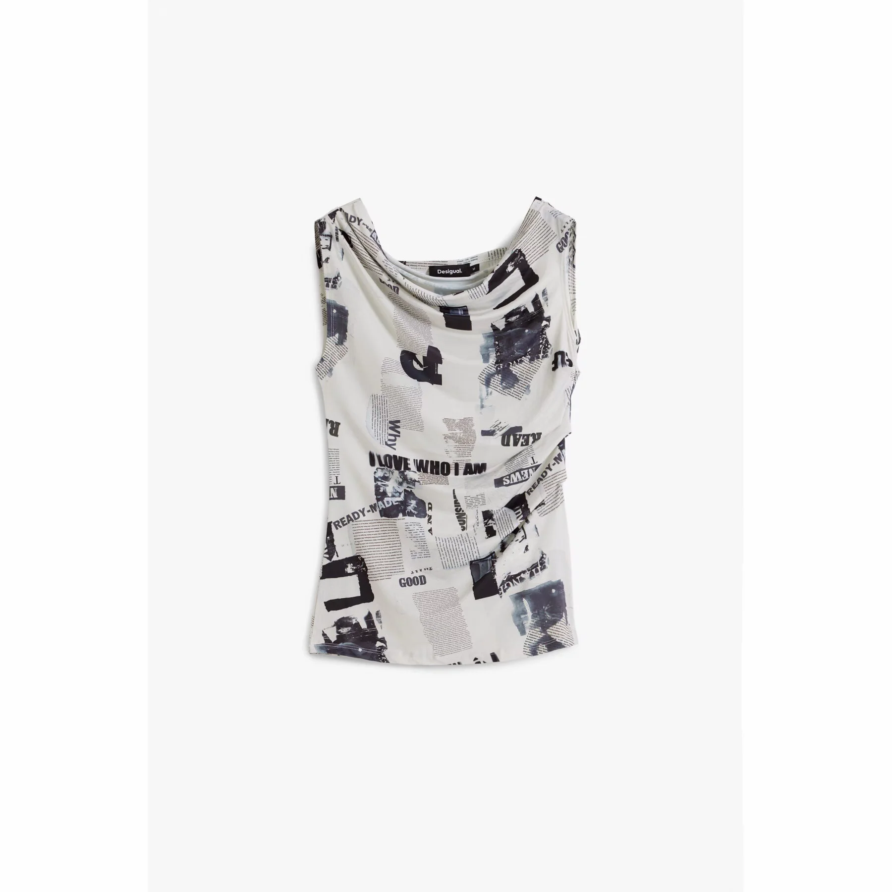 A new Spanish printed newspaper off-the-shoulder stretch two-piece set for foreign trade