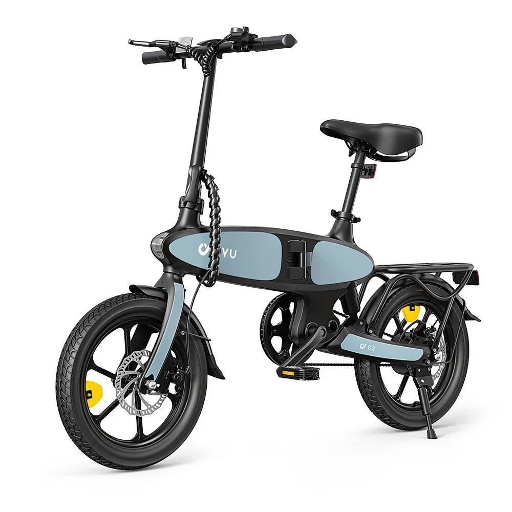 E-bike DYU C2 36V15AH Elektrische fiets met uitneembare accu, 16 inch banden, modieuze uitvoering, stadsfiets voor volwassenen